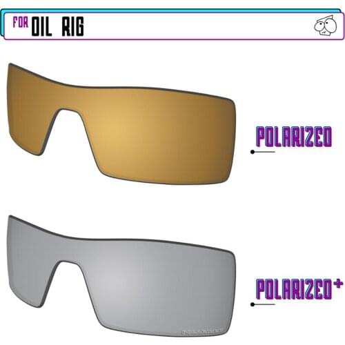 EZReplace Polarized Replacement Lenses for - Oakley Oil Rig Sunglasses - Sir P Plus-GunmetalP