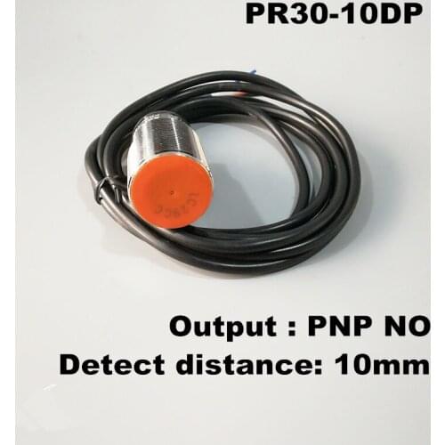 Inductive M30 10mm distance proximity switch autonics PR series PNP NO sensor free shipping (PR30-10DP)