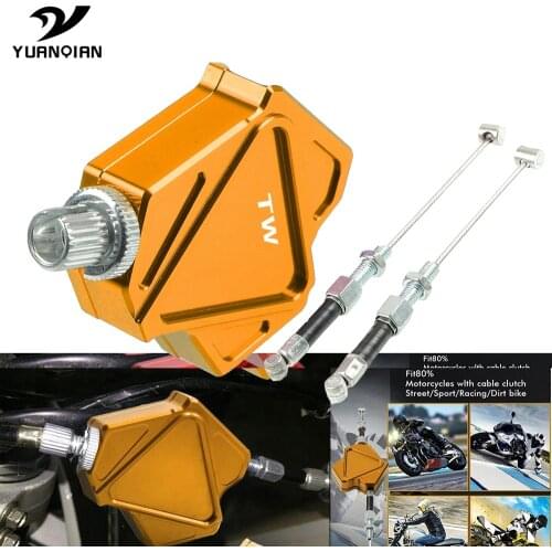 Motorcycle CNC Aluminum Stunt Clutch Lever Easy Pull Cable System For YAMAHA TW125 1999-2004 TW200 TW225 02-2017 TW 125 200 225