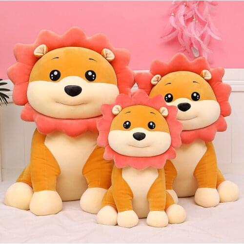 50-70cm Lion Pillow Plush Doll Stuffed Toy Cute Little Lion Anime Cushion for Kids Birthday Gift