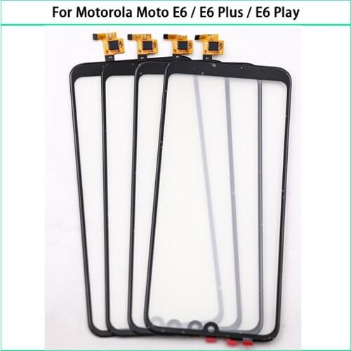 New For Motorola Moto E6 / E6 Plus Touch Screen Digitizer Sensor Front Glass Panel Touchscreen Replacement