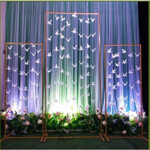 New Golden Tieyi Geometric Road Guide Box for Wedding Removable Settings Wedding Background Shelf Projects Screen