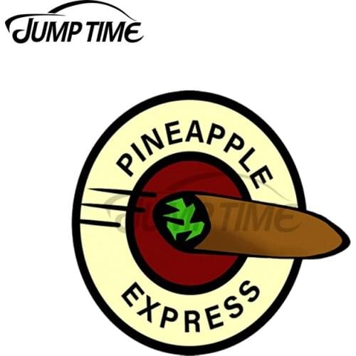 JumpTime 13 x 13cm For Smoker Weed Pineapple Express Decal Anime Personality Car Stickers Occlusion Scratch RV Decoration
