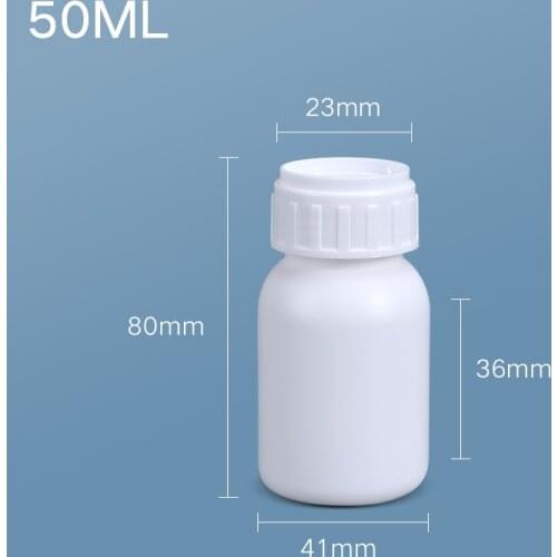 10Pcs 50ML Empty round bottle for Chemical reagent Pesticides refillable bottles Leakproof Organic solvent container