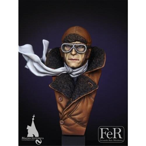 RFC West Line Pilot Resin Bust 1/12 Assembly Model Figure Resin Kit Bust Colorless Models Self-Assembled Toys