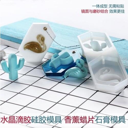 Cactus Flamingo Silicone Mould Incense wax gypsum mold Dried Flower Resin Decorative Craft DIY epoxy resin molds for jewelry