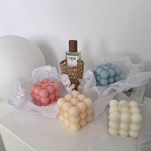 Candle Jasmine Fragrance Home Decoration Fragrance Romantic Fragrance Soybean Wax Gift Korean Rubiks Cube Fragrance Candle