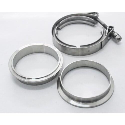 Exhaust V Band Clamp 4.0inch To 5.0inch 100% Stainless Steel V-band Downpipe Flange Kit Racing Car Modification Parts
