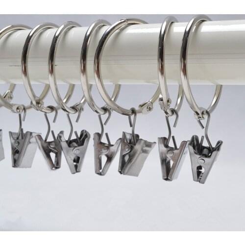 1 Pcs Stainless Curtain Hook Clips Window Shower Curtain Rings Clamps Drapery Clips Curtain Kitchen Bathroom Accessorries
