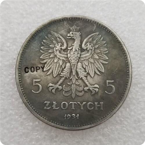 1931-POLAND-5-ZLOTYCH COPY commemorative coins-replica coins medal coins collectibles