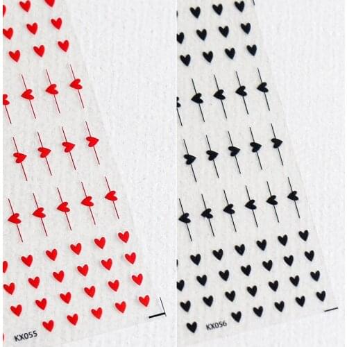5D New Nail Art Fashion Sticker Lovely Heart Shape Letter DIY Nail Art Decals Thin Tough Charming Manicure Sliders Decals