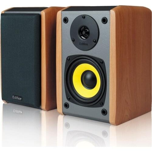 8W*2 Desktop Bookshelf Speaker Multimedia Speaker 2.0 Computer Audio Subwoofer Stereo with Dual RCA Interface Tone Knob R1000TC