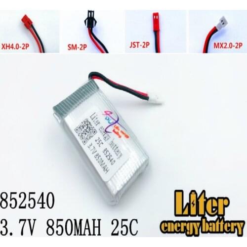 3.7V 850mAh Lipo Battery For Syma X5C X5SW 905 Cherson CX-30 model aircraft M68 Li-po Battery 852540 lipo battery