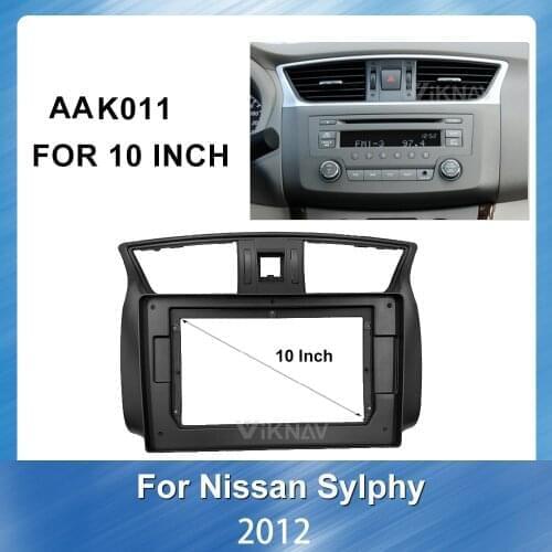 10 inch Car Auto Radio Multimedia fascia Panel DVD Player frame for Nissan Sylphy 2012 plate panel Frame Fascias