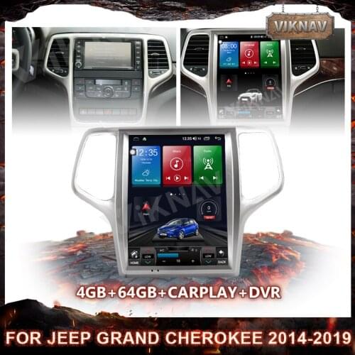 Vertical Screen Android 9.0 Car Multimedia Player GPS Navigation Car Radio For JEEP Grand Cherokee 2014-2019 Head Unit Carplay