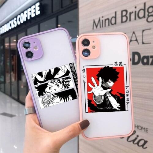 JAMULAR My Hero Academia Phone Case For iPhone 11 Pro 12 XS MAX 7 XR X SE20 8Plus Cute Anime Midoriya Clear Hard Cover Matte Bag