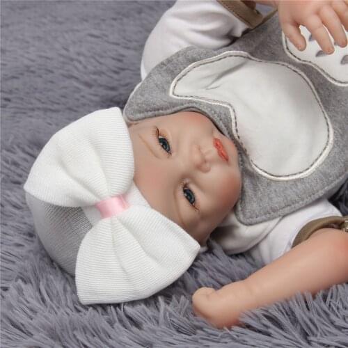 Infant Baby Hat Newborn Baby Beanie Cotton Knit Bowknot White Baby Caps Toddler Hat Infant Beanie Hat Baby Girl Boy Hat Cap