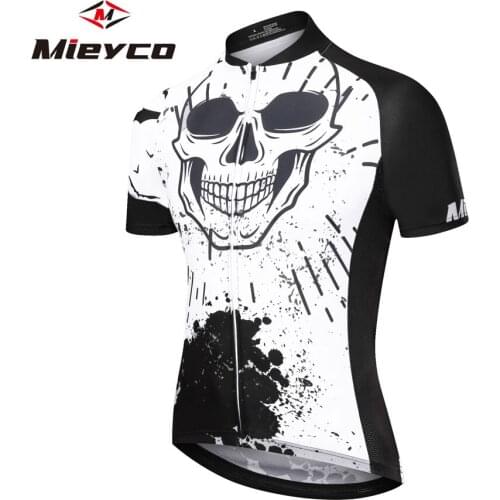 Mieyco 2019 Short Sleeve National Team Cycling Jersey Ciclismo Top Popular Skull Bicycle Wear White Race Bike Shirts male Jersey