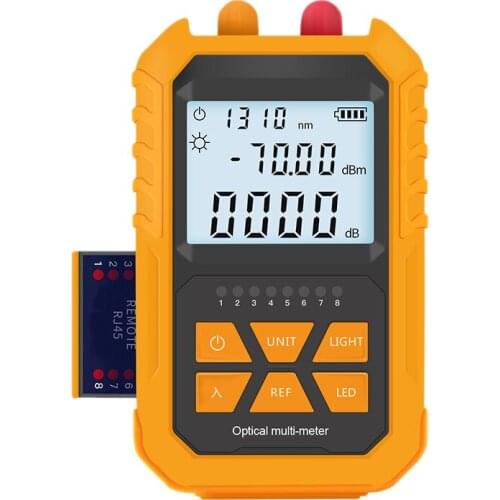 Hot 4 in 1 Optical Power Meter Visual Fault Locator 5Km Light Pen LED Lighting OPM Network Fiber Optic Cable Tester Tools