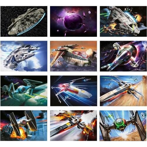 Star Wars Spaceship Canvas Painting Millennium Falcon Starfighter Poster Movies and Prints Print Mural Pictures Home Wall Decor