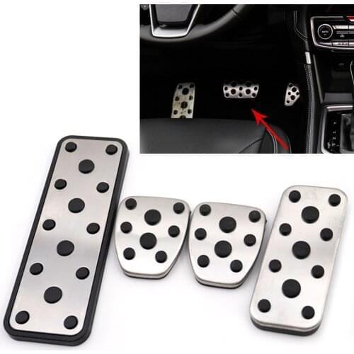 4Pcs MT Car Accessories Gas Foot Rest Fuel Brake Clutch Pedals Cover Kit For Subaru Legacy Outback Forester 2003-2005 LHD Only