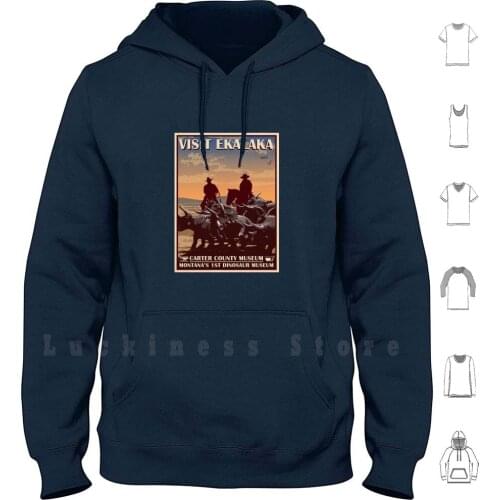 Cretaceous Cowboy hoodies Paleontology Dinosaur Museum Wpa Cowboy Western West Montana Ekalaka
