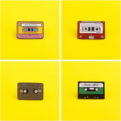 Square Badge Jewelry Gift Metal Pins For Clothes Brooches Decoration Metal Badge Skull Clothes Lapel Pin For Friends Music Lover