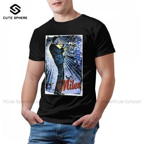 Miles Davis T-Shirt Streetwear Fun 100 Percent Cotton T Shirt Printed Short Sleeve Tee Shirt Man Big