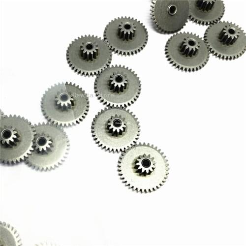 4x Metal Double gear 0.5M 12T 36T 2.5mm Free fit Metal duplex gear Powder metallurgy
