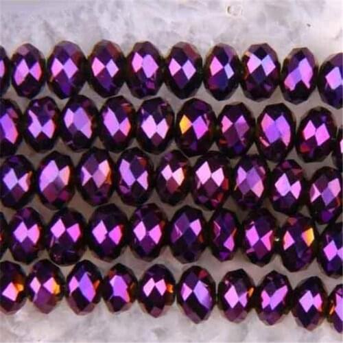 Fashion diy jewelry 100PCS 4x6mm Purple AB+ Multicolor Crystal Loose Beads Natural Stone Accessory Parts GE719 Wholesale Price