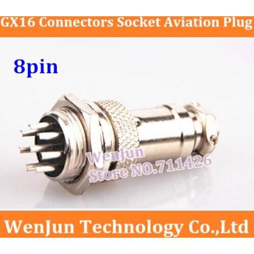 NEW GX16 GX 16 8 Pin 8p Connector Connectors Socket Aviation Plug 16mm Male & Female