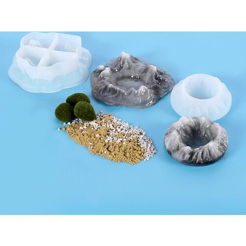 Landscape Ashtray Silicone Resin Mold Snow Mountain DIY Jewelry Craft Making Desktop Home Decor Cake Decorating Tools