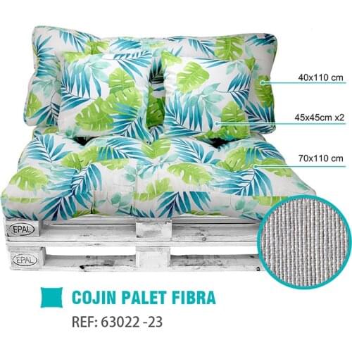 Pallet cushion, includes 4 pieces, backrest, seat, cushions, Ideal for garden balconies, Patios, etc