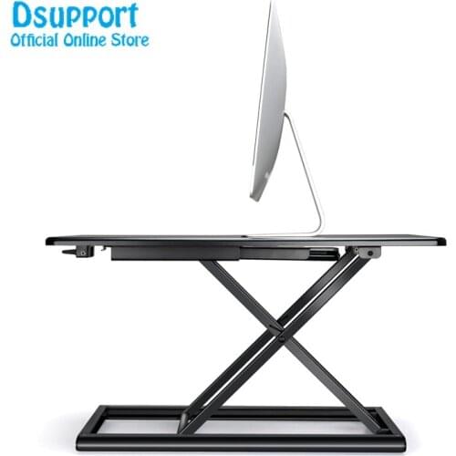 Height Adjustable Sit Stand Up Desk Aluminum Lapdesk for Monitor and Laptop Sit to Stand in Seconds adjustable standing desk