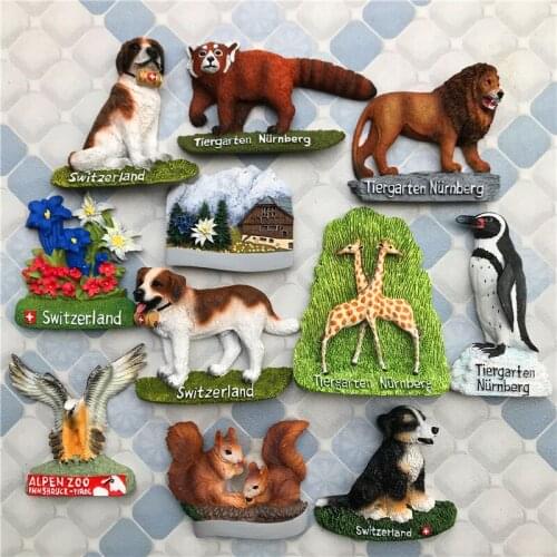 QIQIPP Lion Giraffe Enough Rhino Fridge Magnet Creative Magnet Animal Series Home Accessories