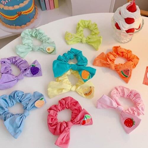 New 1Pc Elastic Hair Bands Hair Tie Women Chiffon Scrunchies Stretch Ponytail Holders Handmade Headband Hair Accessories Gift