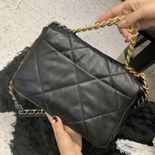 2020 Luxury Handbags Designer 19 Bag Women Lambskin Crossbody Bag Soft Leather Big Tote Purse Brand Chain Shoulder Bags