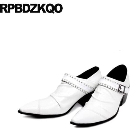 Stud formal white italian 46 pointed toe 11 china rhinestone brand men rubber sole dress shoes rivet plus size Italy wedding