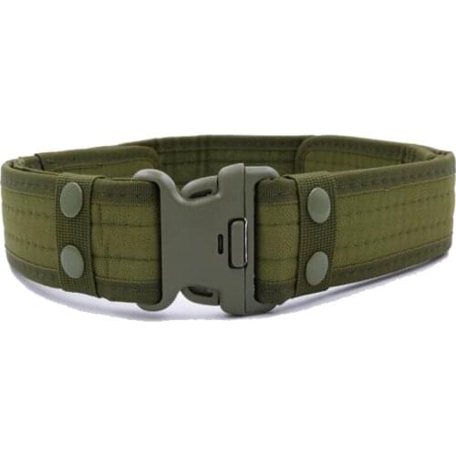 Outdoor Canvas Duty Tactical Sport Belt Combat Gear with Plastic Army Military Adjustable Equipment Accessories