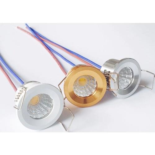 Cabinet Jewerly Showcase Spotlight COB LED 3W MINI Downlight 220V 230V 240V Sliver/White/Golden Body 3000K 4000K 6000K LED Lamp