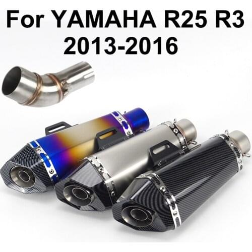 Motorcycle Exhaust Motocross Exhaust Systems Middle Link Pipe Adapter Slip-on Stainless Steel For R3 R 3 R15 R 15 2013-2016