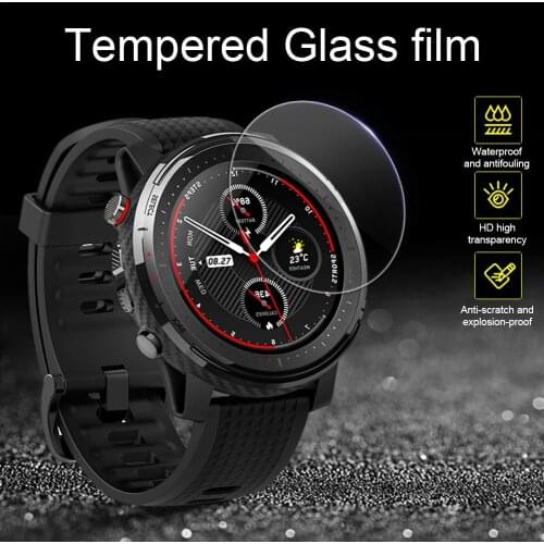 Tempered Glass Screen Protector 9H Hardness Protective Film For Amazfit Stratos 3 2 2S Smart Watch Cover For Xiaomi Huami