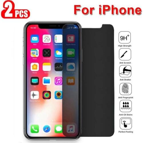 9H Privacy Anti-Spy Tempered Glass For iPhone 12 Pro Max 11 11 Pro Screen Protector XR X XS Max 7 8 6 6S Plus SE 2020 Cover Film