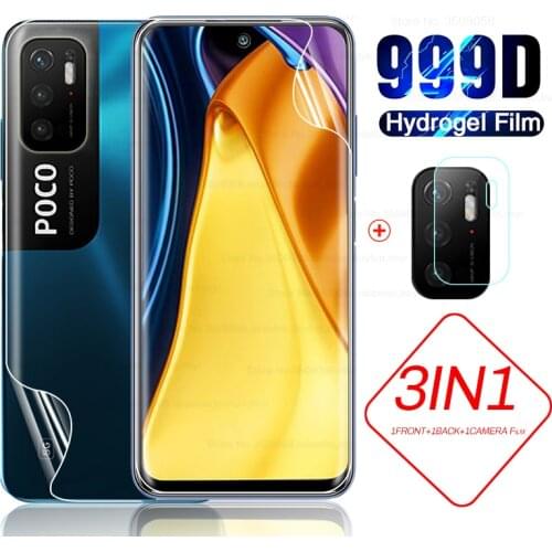 Front Back Hydrogel Film Screen Protector Not Glass for Xiaomi Poco M3 Pro Pocophone Little Poko M3Pro 5G 2021 6.5'' Camera Glas