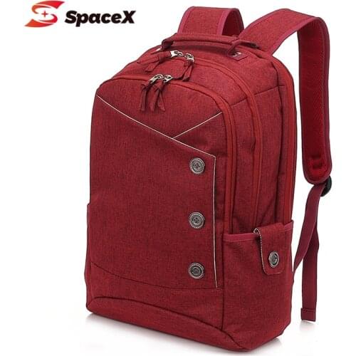 Laptop Backpack For Women 15.6 Inch Travel Waterproof Red Business Stylish School Bag Female Leisure Backpack For Teenager Girls