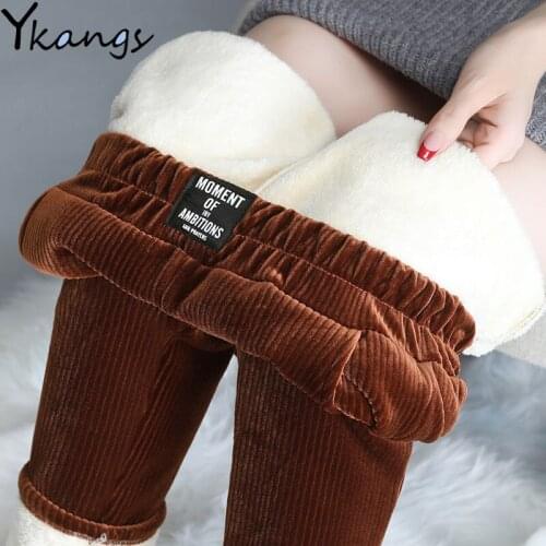 Winter warm pants for women Thick Cashmere Harem Pants Female Corduroy Casual Elastic High waist sweatpant joggers Plus Size 3XL