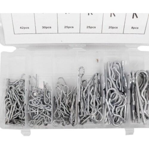 150pcs R type cotter pin wave pin b type pin r type pin B type split pin bayonet hairpin lock pin latch