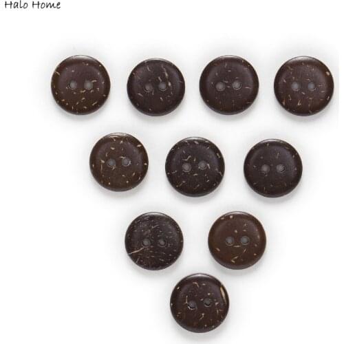 2/4 Hole 10-30mm 20-100pcs Brown Coconut Shell Buttons Home Fabric Clothing Decor Sewing Scrapbooking Card Making DIY