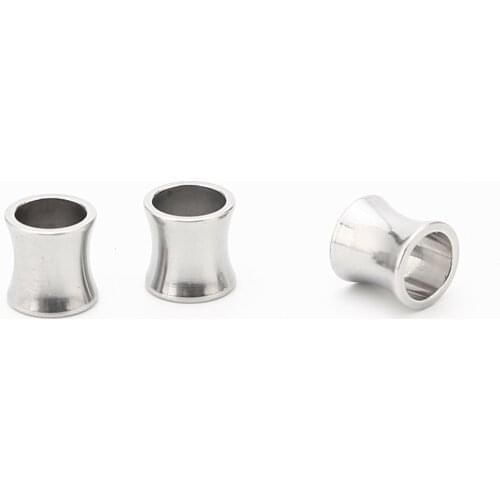 20pcs Stainless Steel 8mm Big Hole Beads Column Spacer Beads Connectors Accessories For DIY Jewelry Making Findings