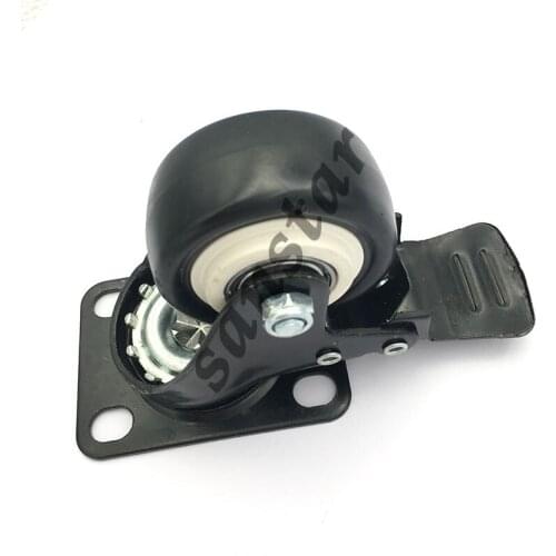 4 pcs of Duplex Bearing 2 inch 5cm diameter foot wheel thickness 2.4cm with brake for arcade game machine
